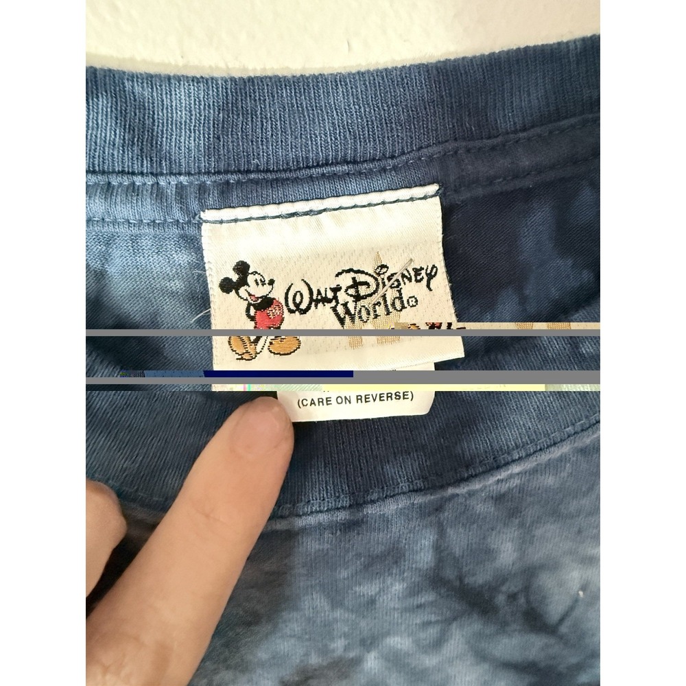 Vintage Men's Walt Disney World Blue Tie Dyed Gorilla Tshirt Large Preshrunk - Picture 3 of 7